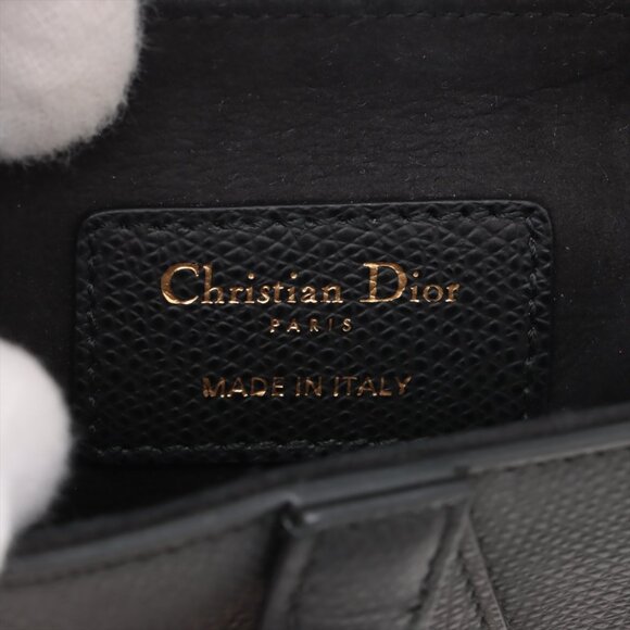 Christian Dior Saddle Bag Leather Shoulder bag Black - Picture 9 of 13